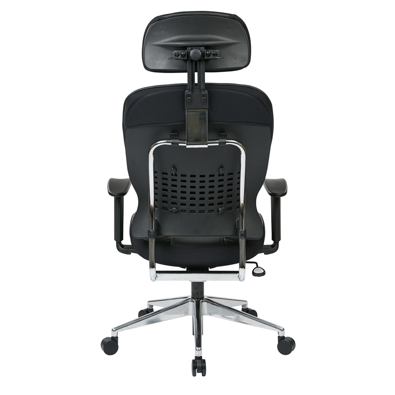 Scranton & Co Black Bonded Leather Manager's Chair with Arms