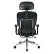 Scranton & Co Black Bonded Leather Manager's Chair with Arms
