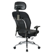 Scranton & Co Black Bonded Leather Manager's Chair with Arms