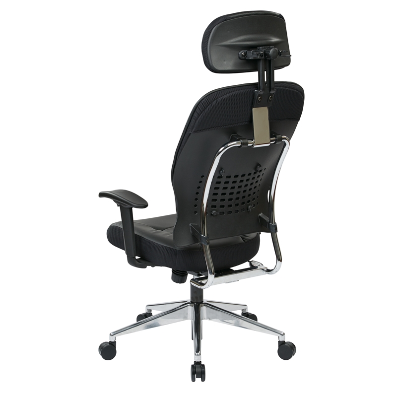 Scranton & Co Black Bonded Leather Manager's Chair with Arms