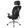 Scranton & Co Black Bonded Leather Manager's Chair with Arms