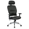 Scranton & Co Black Bonded Leather Manager's Chair with Arms