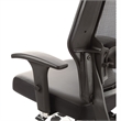 Scranton & Co Black Vertical Mesh Manager's Chair - Leather Seat