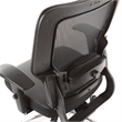 Scranton & Co Black Vertical Mesh Manager's Chair - Leather Seat