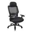 Scranton & Co Big and Tall Mesh Chair with Adjustable Headrest