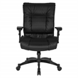 Scranton & Co Black Leather Conference Chair with Lumbar Support