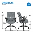 Scranton & Co Charcoal Grey Leather Conference Chair with Arms