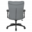 Scranton & Co Charcoal Grey Leather Conference Chair with Arms