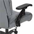 Scranton & Co Charcoal Grey Leather Conference Chair with Arms