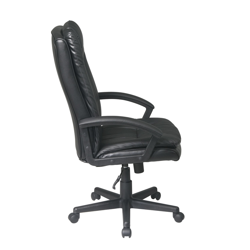 Scranton & Co High Back Executive Chair in Black Bonded Leather