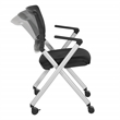 Scranton & Co Flex Back Nesting Chair in Silver and Black - 2-Pack