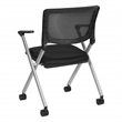 Scranton & Co Flex Back Nesting Chair in Silver and Black - 2-Pack