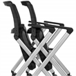 Scranton & Co Flex Back Nesting Chair in Silver and Black - 2-Pack