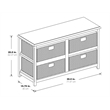 Scranton & Co 2-Tier Storage Unit in Espresso with Natural Baskets