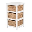 Scranton & Co 4-Tier Storage Unit in White with Natural Brown Baskets