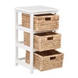 Scranton & Co 4-Tier Storage Unit in White with Natural Brown Baskets