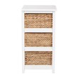 Scranton & Co 4-Tier Storage Unit in White with Natural Brown Baskets
