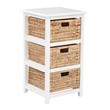 Scranton & Co 4-Tier Storage Unit in White with Natural Brown Baskets