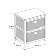 Scranton & Co 2-Tier Wood Storage Unit in Espresso with Baskets