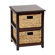 Scranton & Co 2-Tier Wood Storage Unit in Espresso with Baskets