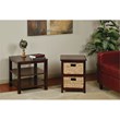 Scranton & Co 2-Tier Wood Storage Unit in Espresso with Baskets