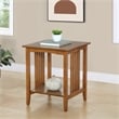 Scranton & Co Contemporary Mission Style Side Table in Ash Brown Finish