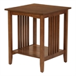 Scranton & Co Contemporary Mission Style Side Table in Ash Brown Finish