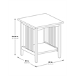 Scranton & Co Contemporary Mission Style Side Table in Ash Brown Finish