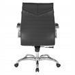 Scranton & Co Mid Back Executive Chair in Black Top Grain Leather