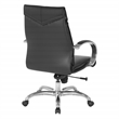 Scranton & Co Mid Back Executive Chair in Black Top Grain Leather