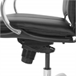 Scranton & Co Mid Back Executive Chair in Black Top Grain Leather