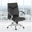 Scranton & Co Mid Back Executive Chair in Black Top Grain Leather
