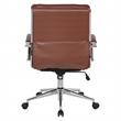 Scranton & Co Mid-Back Manager's Chair in Saddle Brown Faux Leather