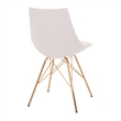 Scranton & Co Modern Bucket Chair in White Faux Leather - Gold Base