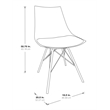 Scranton & Co Modern Bucket Chair in White Faux Leather - Gold Base