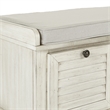 Scranton & Co Contemporary Coastal Storage Bench in White Wash Finish