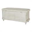 Scranton & Co Contemporary Coastal Storage Bench in White Wash Finish