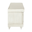 Scranton & Co Contemporary Coastal Storage Bench in White Wash Finish
