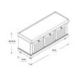 Scranton & Co Contemporary Coastal Storage Bench in White Wash Finish