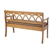 Scranton & Co Storage Bench in Distressed Toffee with Latte Cushion