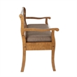 Scranton & Co Storage Bench in Distressed Toffee with Latte Cushion