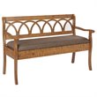 Scranton & Co Storage Bench in Distressed Toffee with Latte Cushion