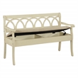 Scranton & Co Storage Bench in Antique White with Beige Cushion