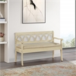 Scranton & Co Storage Bench in Antique White with Beige Cushion