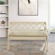 Scranton & Co Storage Bench in Antique White with Beige Cushion