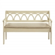 Scranton & Co Storage Bench in Antique White with Beige Cushion
