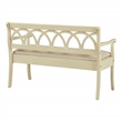 Scranton & Co Storage Bench in Antique White with Beige Cushion