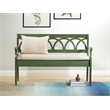 Scranton & Co Storage Bench in Antique Sage Green - Beige Cushion