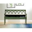 Scranton & Co Storage Bench in Antique Sage Green - Beige Cushion