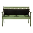 Scranton & Co Storage Bench in Antique Sage Green - Beige Cushion